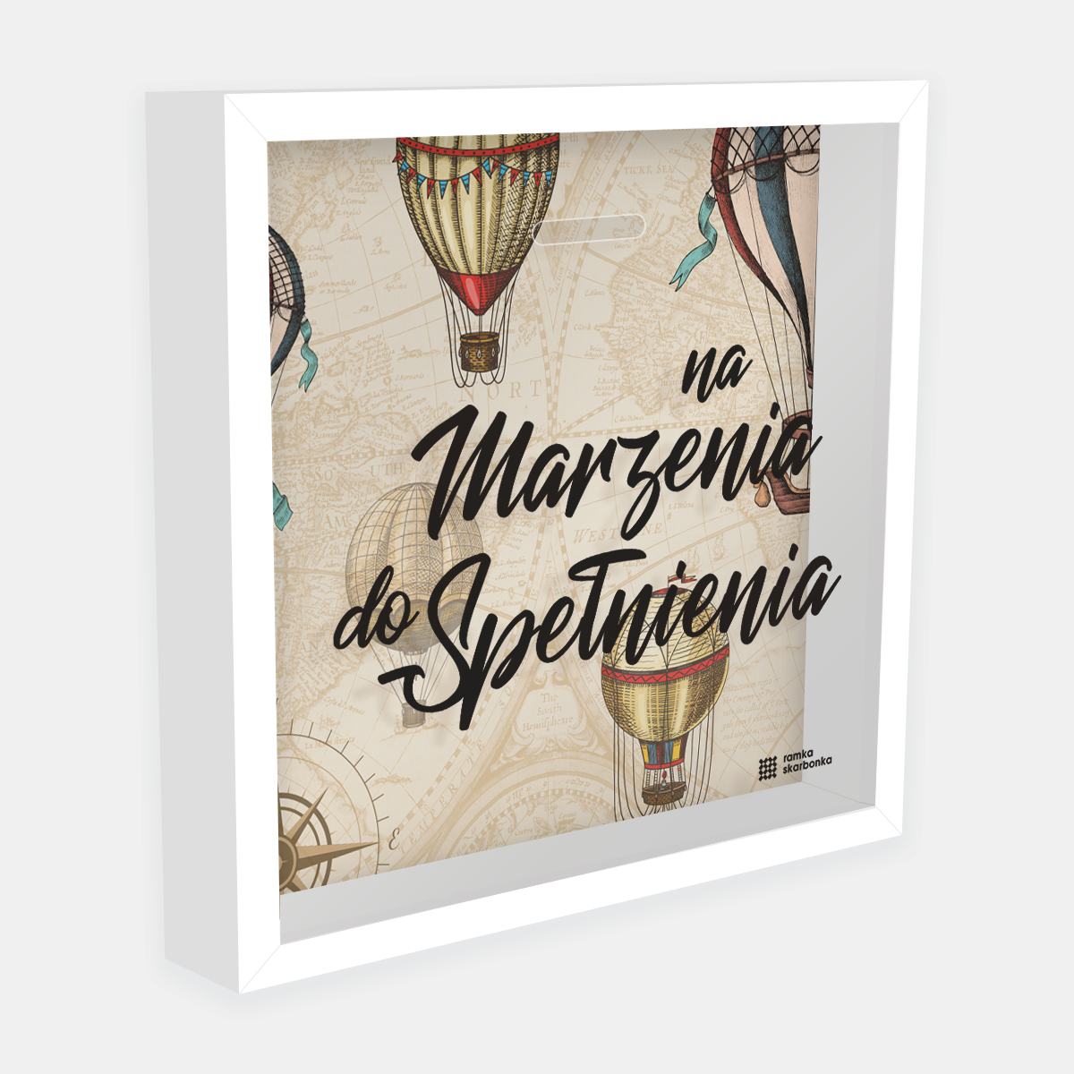 Ramka Skarbonka – Na marzenia do spełnienia – Retro balony Ramka Skarbonka – Na marzenia do spełnienia – Retro balony