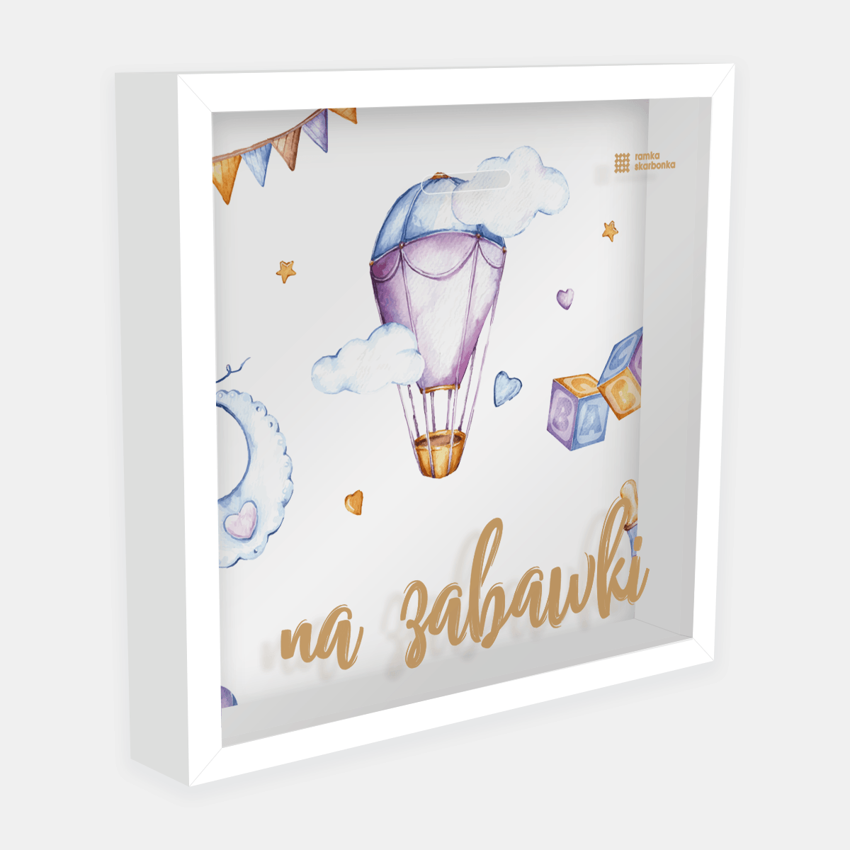 Ramka Skarbonka – Na zabawki – latający balon